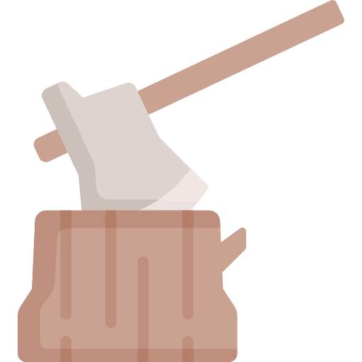 Wood axe woodcutter wood axe cutting tool icon Wood axe woodcutter wood axe cutting tool icon