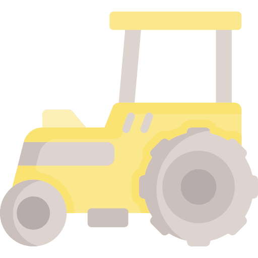 Tractor farm vehicle transportation icon Tractor farm vehicle transportation icon
