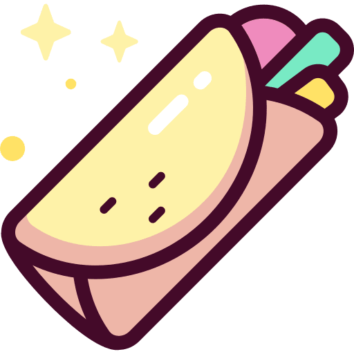 Burrito traditional gastronomy mexican food icon