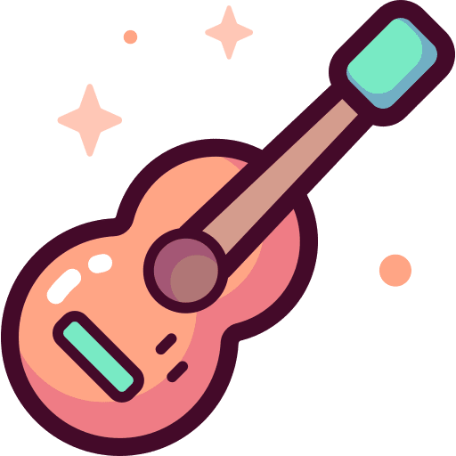 Guitar string instrument music and multimedia guitar icon Guitar string instrument music and multimedia guitar icon