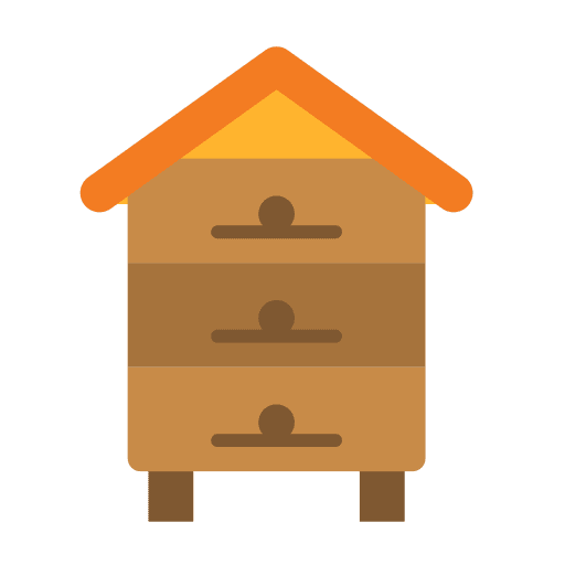 Apiary beehive honeycomb bee icon