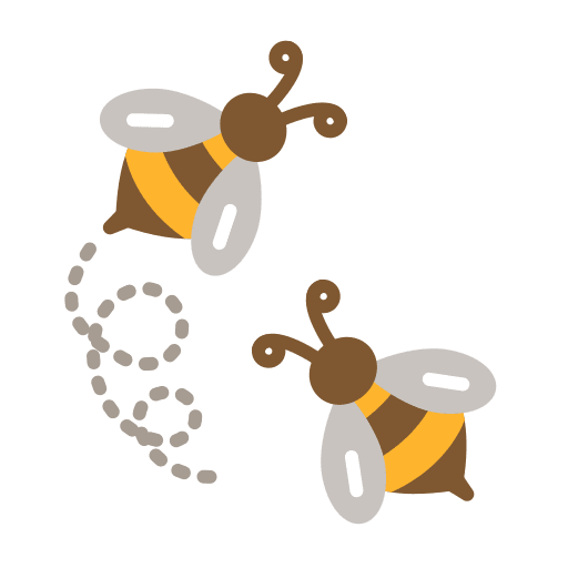 Bees honey spring entomology icon
