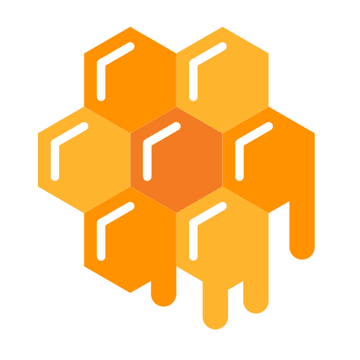 Honeycomb honey nature beehive icon