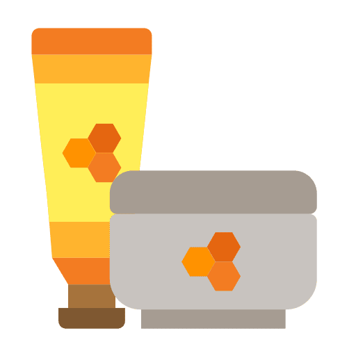 Cosmetics beeswax treatment honey icon