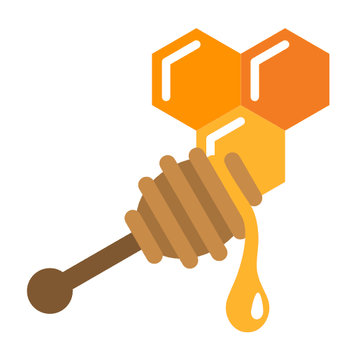 Honeycomb honey dipper beehive honey icon