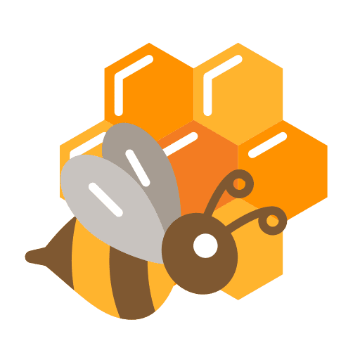 Honeycomb organic bee farming icon