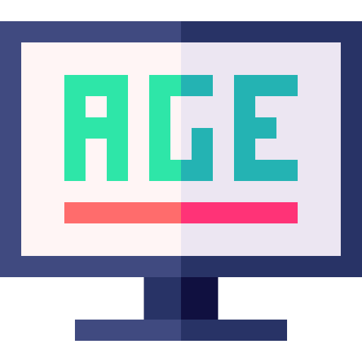 Age age range computer monitor icon