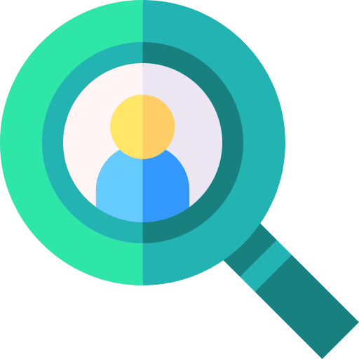 Market research loupe marketing customer icon
