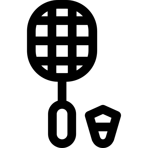 Badminton olympic games sports and competition play icon Badminton olympic games sports and competition play icon