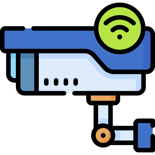 Cctv camera internet of things wifi smart house icon