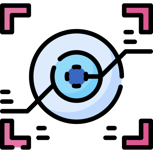Eye scanner electronics vision eye recognition icon Eye scanner electronics vision eye recognition icon