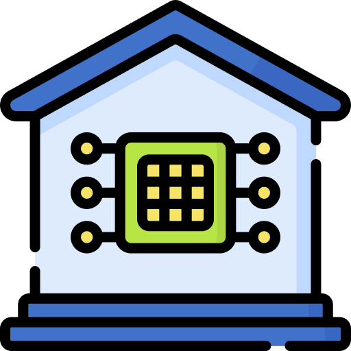 Home automation home automation chip technology icon Home automation home automation chip technology icon