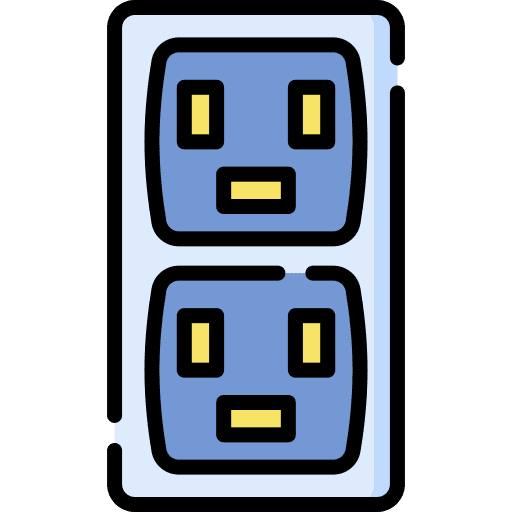 Power socket electrical energy smart plug icon