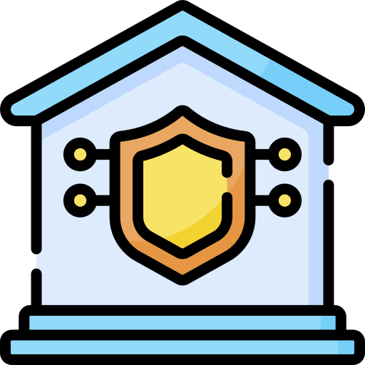 Security insurance protection smart home icon Security insurance protection smart home icon