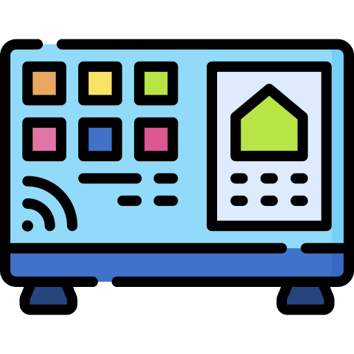 Smart tv monitor internet of things smart tv icon Smart tv monitor internet of things smart tv icon