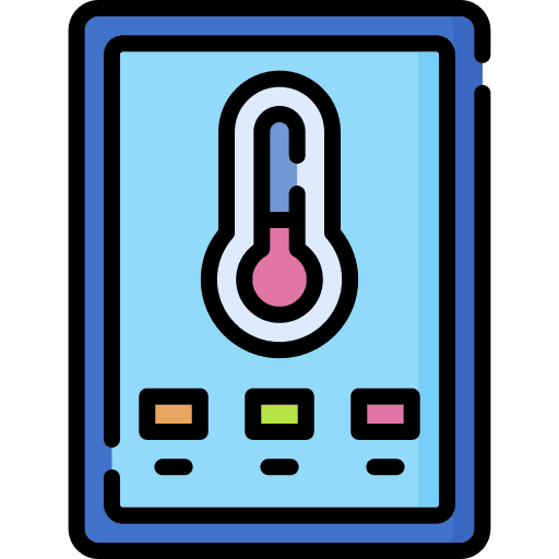 Temperature control internet of things smart control icon Temperature control internet of things smart control icon