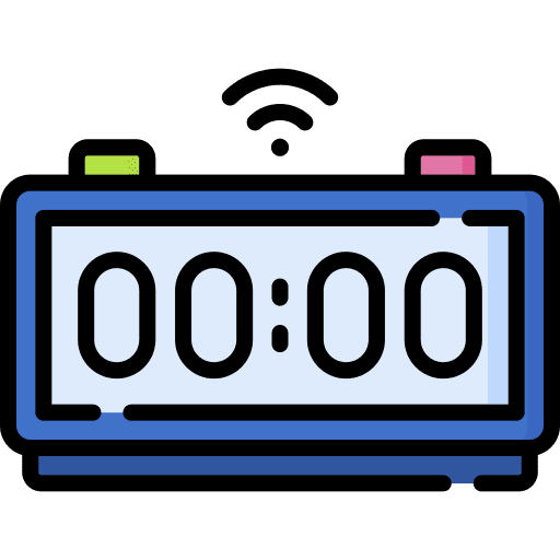 Digital clock desk clock alarm clock electronics icon Digital clock desk clock alarm clock electronics icon