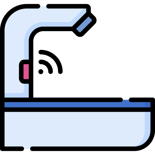 Water tap domotics water tap internet of things icon Water tap domotics water tap internet of things icon