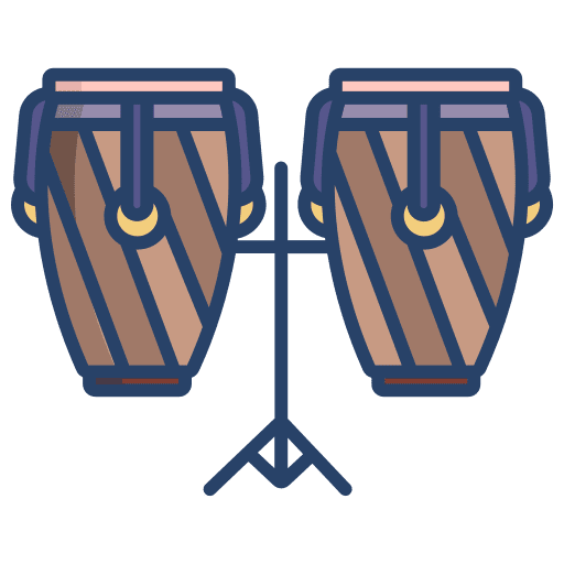 Conga music and multimedia percussion instrument drum icon Conga music and multimedia percussion instrument drum icon