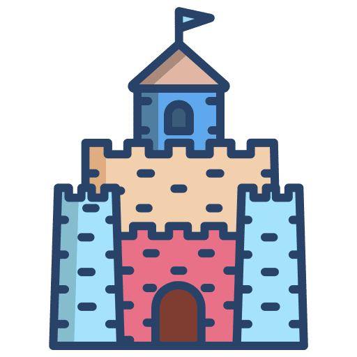 Sand castle childhood summertime sand toy icon Sand castle childhood summertime sand toy icon