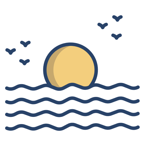 Sun beach sunset weather sunset icon Sun beach sunset weather sunset icon