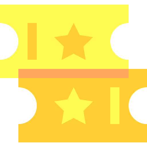 Ticket star show circus icon Ticket star show circus icon