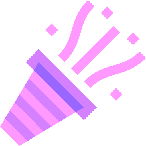 Confetti celebrate birthday and party fun icon Confetti celebrate birthday and party fun icon