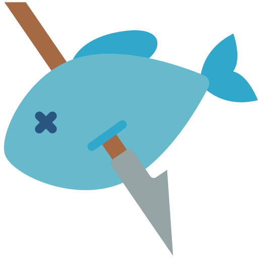 Fish animal arrow spear icon