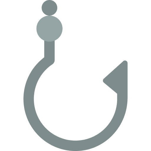 Fishing hook fishing tool hobbies and free time fish hook icon