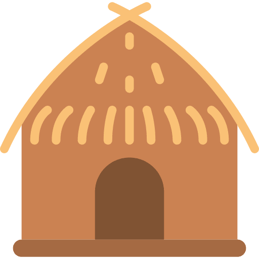 Hut holidays travel straw icon