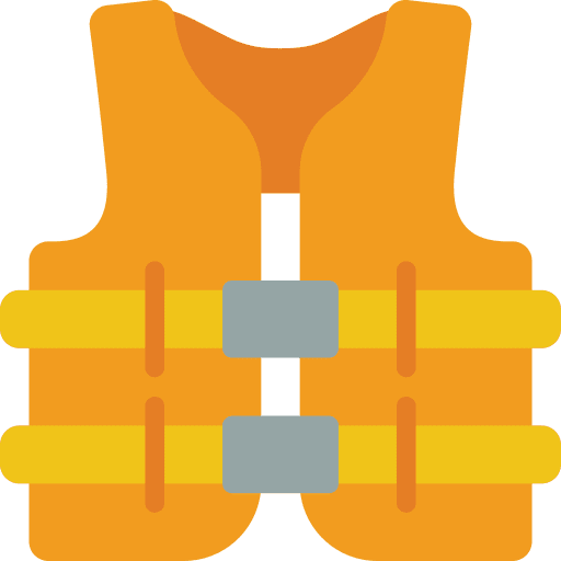 Life jacket security safety life vest icon