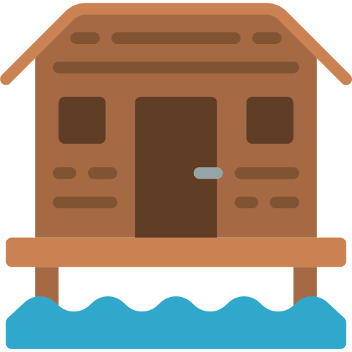 Beach house hut beach beach house icon
