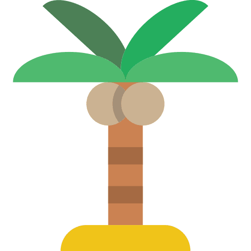 Palm tree tropical nature holiday icon