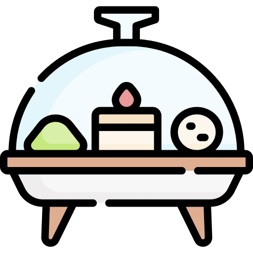 Buffet food and restaurant food buffet icon
