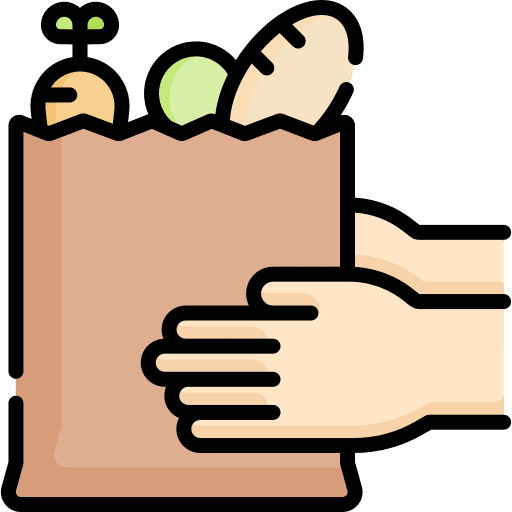Grocery grocery full shopping bag icon