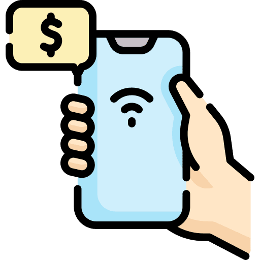 Payment digital money mobile commerce and shopping icon
