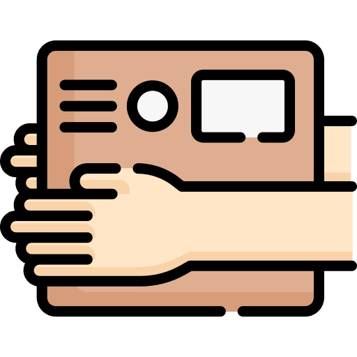 Pick up package logistics box icon