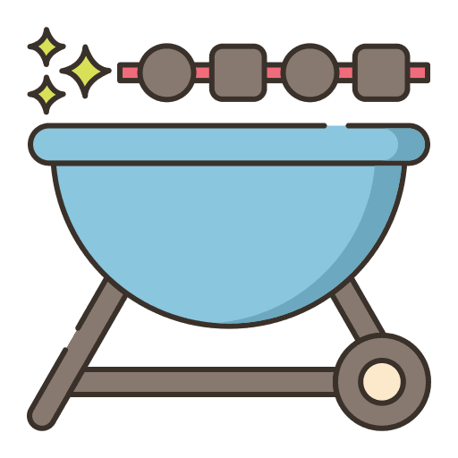 Barbecue vegetable bbq skewer icon