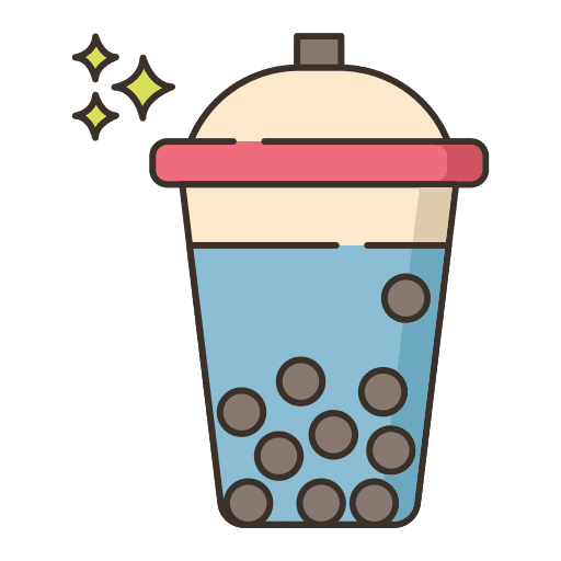 Boba ice tea plastic cup take away icon
