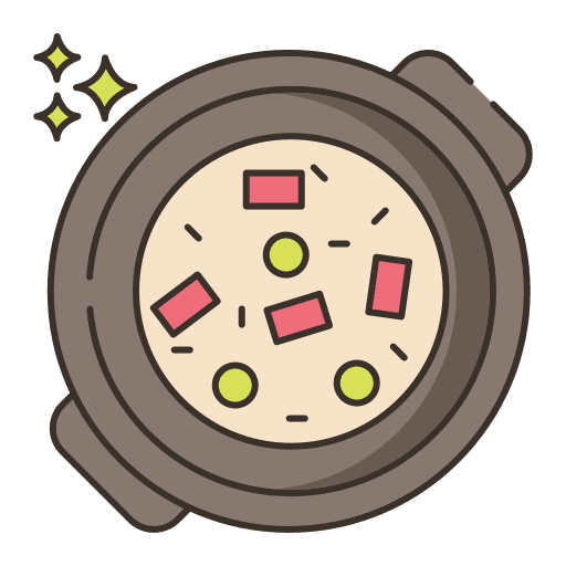 Clam chowder american soup cuisine icon