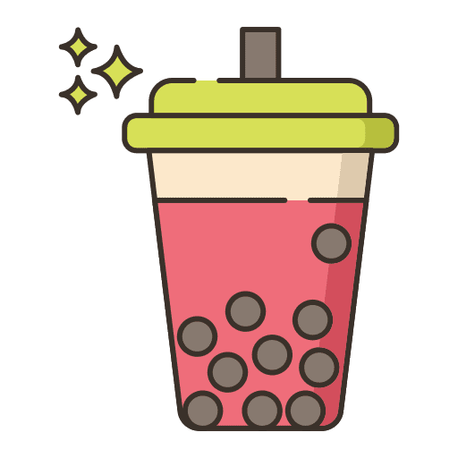 Tapioca ice tea boba bubble tea icon