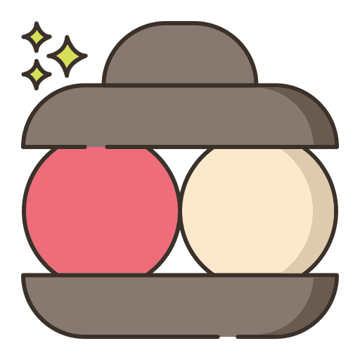 Brioche ice cream sweet chocolate icon