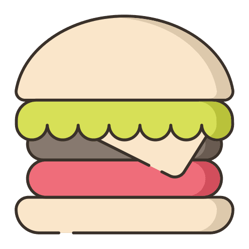 Cheeseburger food and restaurant beef cheeseburger icon