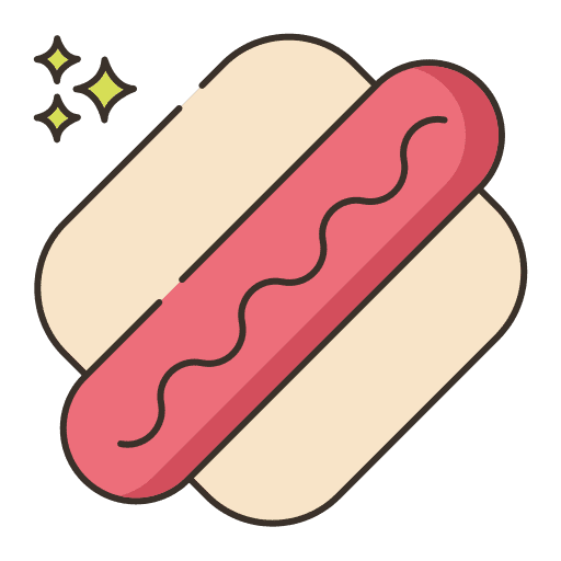 Hot dog mustard fast food junk food icon