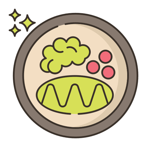 Japanese food rice omelette dish icon