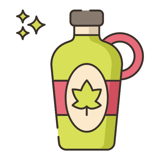 Maple syrup bottle sweet maple leaf icon