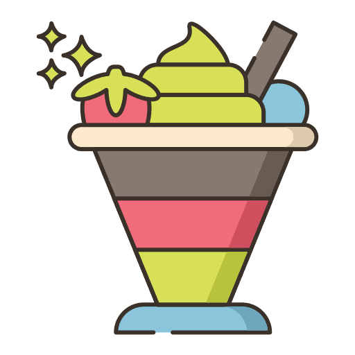 Parfait sweet sundae food and restaurant icon