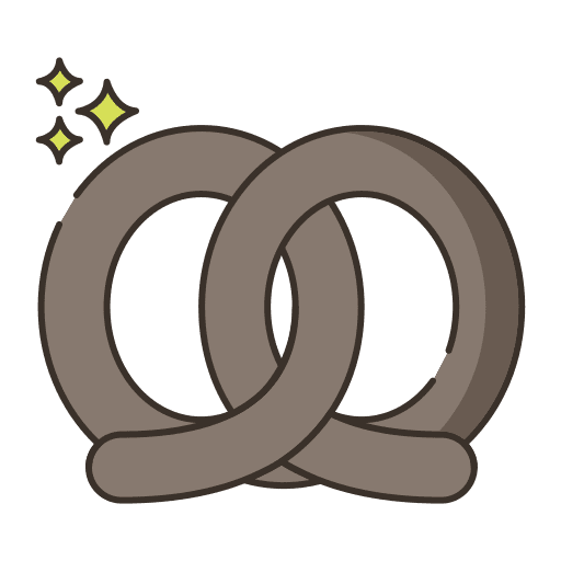 Pretzel food and restaurant snack pretzel icon