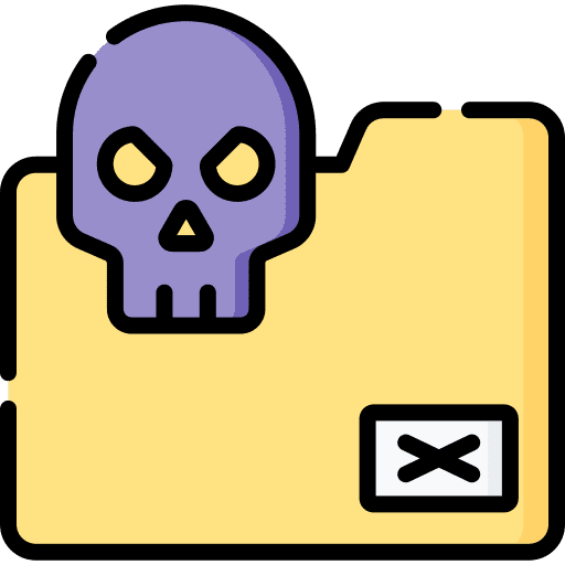 Folder bug files and folders security icon