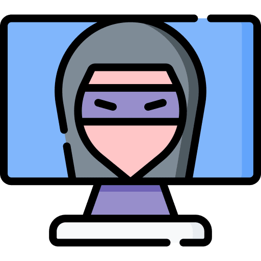 Hacking hacker monitor crime icon